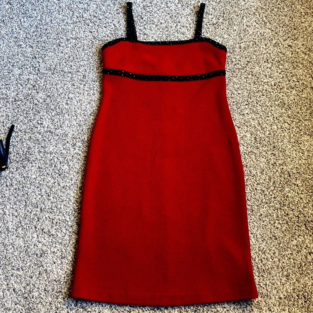 St. John Red dress size 2